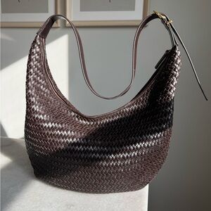 Madewell Woven Leather Curve Shoulder Bag